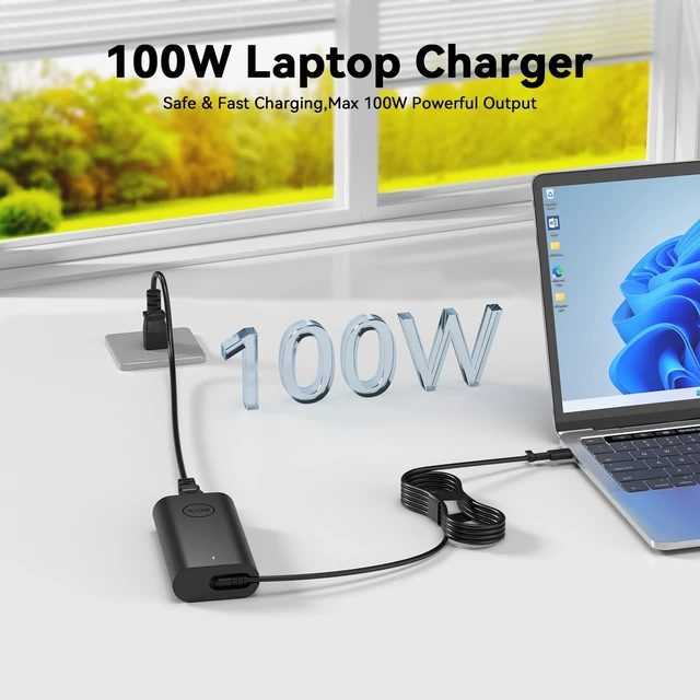Alt view image 5 of 5 - 100W USB-C Charger Compatible with Dell Precision/XPS/Pro 14 13 16 Plus