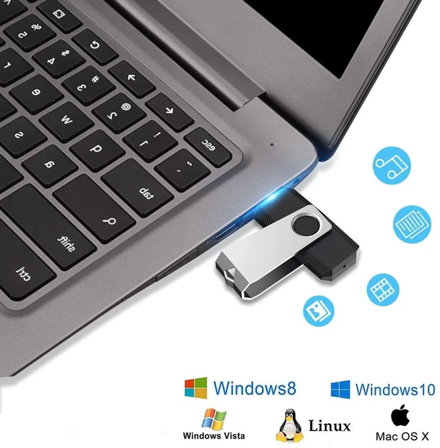 Alt view image 2 of 5 - Aiibe 8GB Flash Drive 10 Pack 8GB USB Flash Drives Thumb Drive Bulk USB 2.0 Memory Stick USB Drive, Black