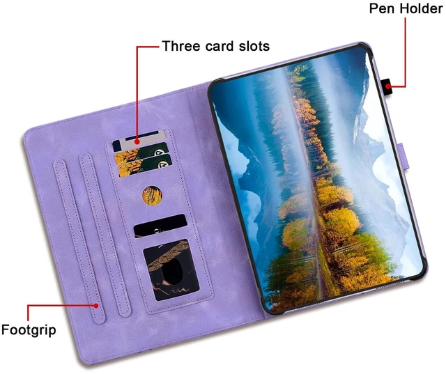 Alt view image 3 of 5 - KEFBWAO Case for iPad Air 13 Inch M4/M3/M2 (2026/2025/2024), Auto Wake/Sleep Supports Pencil Pro and Pencil(USB-C) Magnetic Multi-Angle Viewing Clasp Cover, Purple