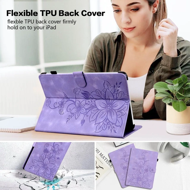 Alt view image 5 of 5 - KEFBWAO Case for iPad Air 13 Inch M4/M3/M2 (2026/2025/2024), Auto Wake/Sleep Supports Pencil Pro and Pencil(USB-C) Magnetic Multi-Angle Viewing Clasp Cover, Purple