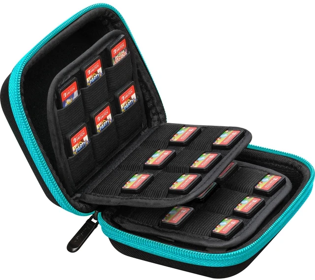 Main image of ButterFox 45+12 Switch Game Case for Nintendo Switch (45 physical+12Micro SD digial slots), Switch Game Card Storage Holder or SD Memory Card Case (45 Blue/Black)