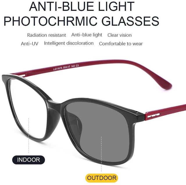 Alt view image 4 of 5 - MIRYEA Blue Light Blocking Computer Reading Glasses Photochromic Anti Glare Sunglasses