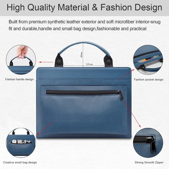 Alt view image 5 of 5 - Laptop Case Cover for HP OmniBook Ultra Flip 2-in-1 14-fhXXXX 14-fh0047nr 14t-fh000/OmniBook 5 Flip 2-in-1 14-fpXXXX 14-fp0023dx with Portable Bag with Bag Handle,Blue