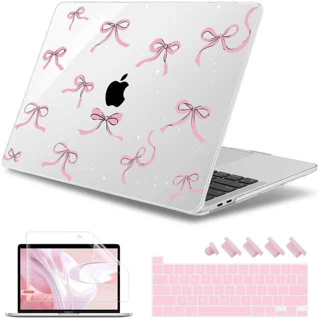 Main image of May Chen for MacBook Pro 16 inch A2141 2020 2019 Release, Screen Protector & Keyboard Cover Plastic Soft-Touch Case for MacBook Pro 16-inch with Touch Bar & Touch ID - Star Bows