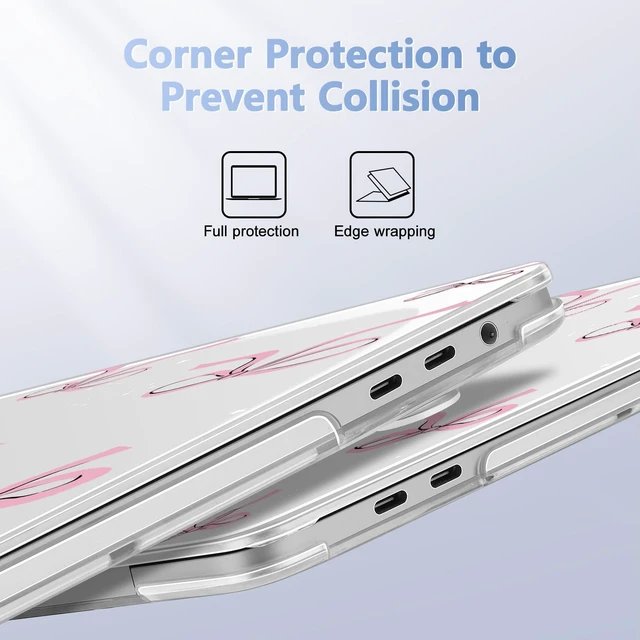Alt view image 3 of 5 - May Chen for MacBook Pro 16 inch A2141 2020 2019 Release, Screen Protector & Keyboard Cover Plastic Soft-Touch Case for MacBook Pro 16-inch with Touch Bar & Touch ID - Star Bows