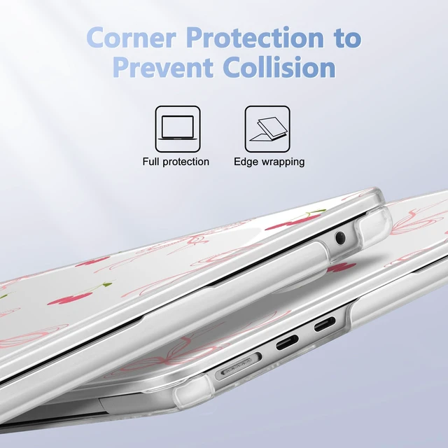Alt view image 3 of 5 - May Chen for MacBook Air 15 inch Case M5 M4 M3 M2 2026 2024-2023, Model A3448 A3241 A3114 A2941, Closes Seamlessly Hard Shell Laptop Cover with Keyboard Cover, Bow