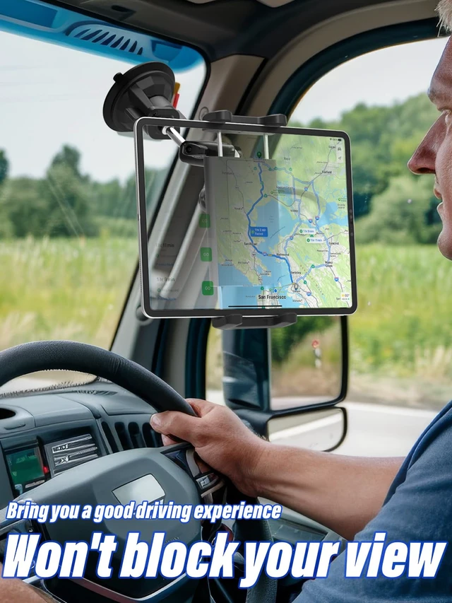 Alt view image 3 of 5 - LYFICCS Heavy Duty Truck Tablet Mount, Suction Cup Tablet Holder