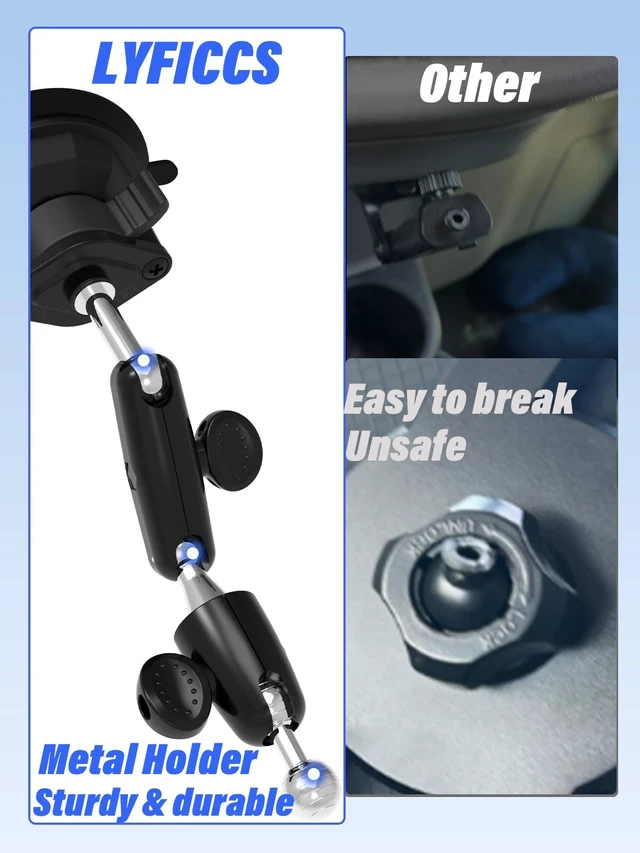 Alt view image 5 of 5 - LYFICCS Heavy Duty Truck Tablet Mount, Suction Cup Tablet Holder