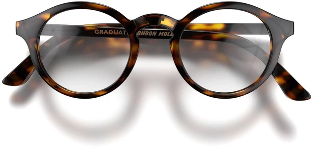 Main image of LONDON MOLE Graduate blue light blocking glasses ^^ Cool round panto shaped blue blockers ^^ Anti eyestrain for screens ^^ Mens Womens Unisex ^^ Spring hinges