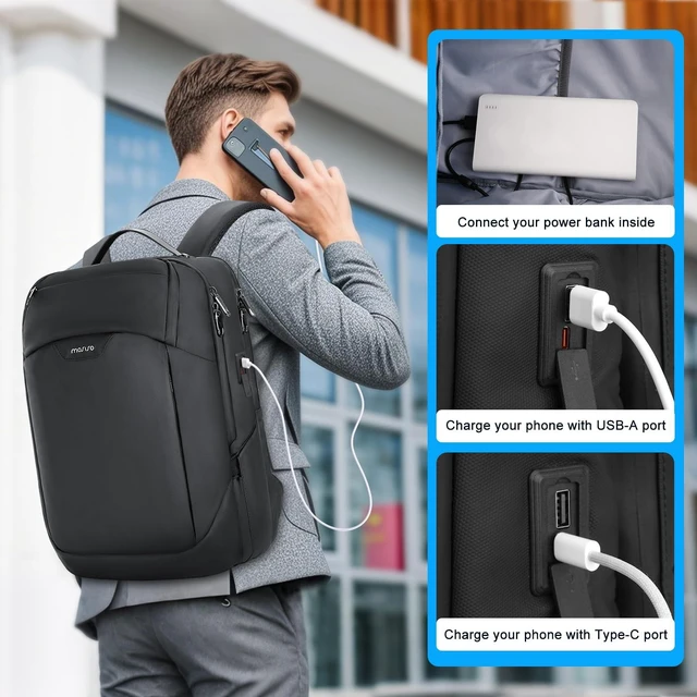 Alt view image 3 of 5 - MOSISO 15.6-16 inch Waterproof Laptop Backpack, Business Commute Backpack