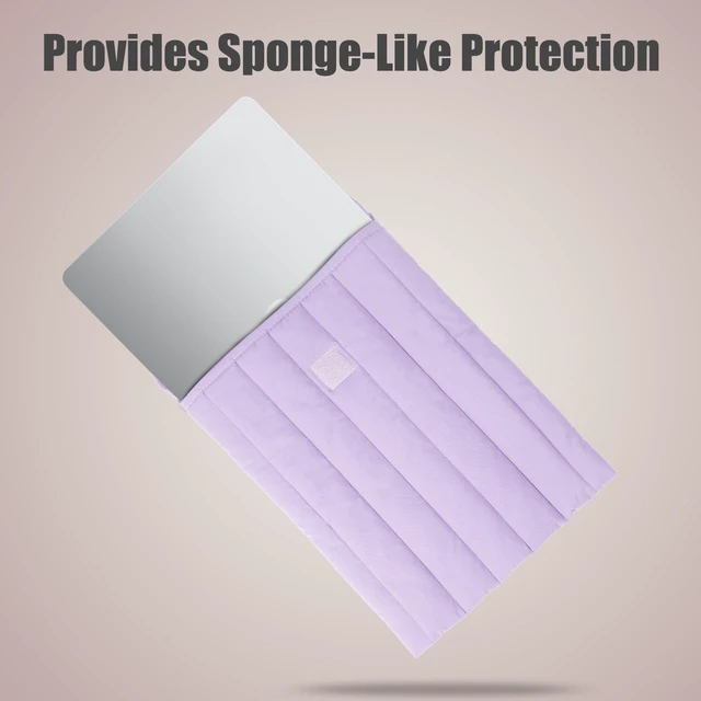 Alt view image 2 of 5 - Linpr Puffy Laptop Sleeve 11-12 Inch, Soft Laptop Case, Purple Set