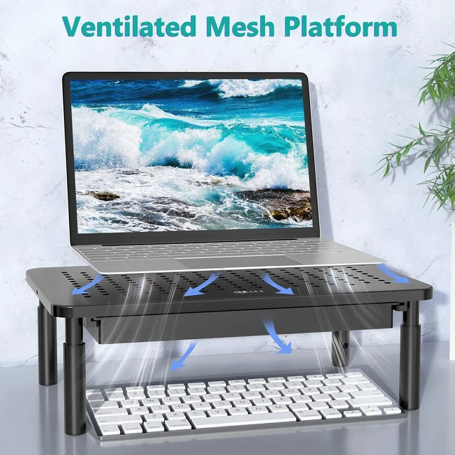 Alt view image 5 of 5 - WALI Computer Monitor Stand with Storage