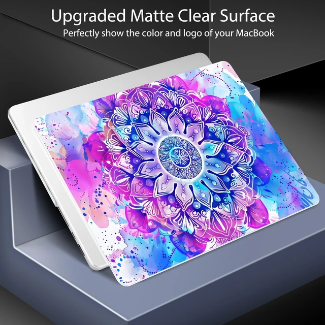 Alt view image 3 of 5 - Lepeoac Case for 2026 MacBook Pro 14-inch M5 M4 M3 M2 M1 Pro/Max Chip, Release 2026 2025-2021, Model A3427 A3426 A3434 A3112 A3401 A3185, Plastic Hard Shell Case with Keyboard Cover, Mandala