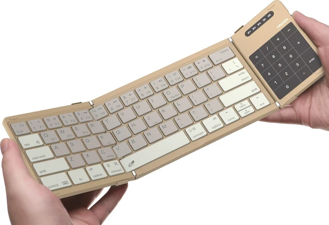 Main image of Nillkin Bluetooth 5.0 Foldable Keyboard with Trackpad & Numpad Khaki