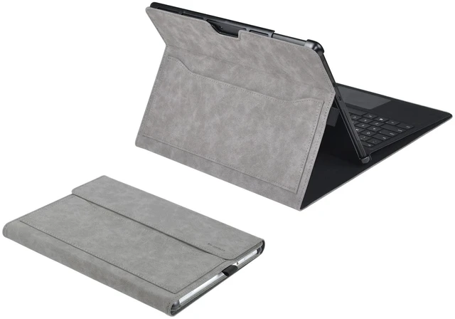 Main image of Case Cover for Microsoft Surface pro 11 & pro10 /9/8 Tablet,13 Inch PU Leather Shell Compatible with Type Cover and Stylus Holder (Grey)