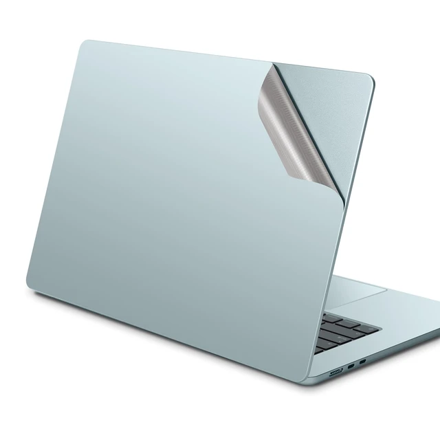 Alt view image 4 of 5 - 4 in 1 Ultra Thin 3M Vinyl Full Size Laptop Skin Cover Palm Rest Protector Sticker for 2026 MacBook Air 15 Inch M5 A3448 and 2023~2025+ Air 15" M2 M3 M4 (Model: A2941/ A3114/A3241) - Blue
