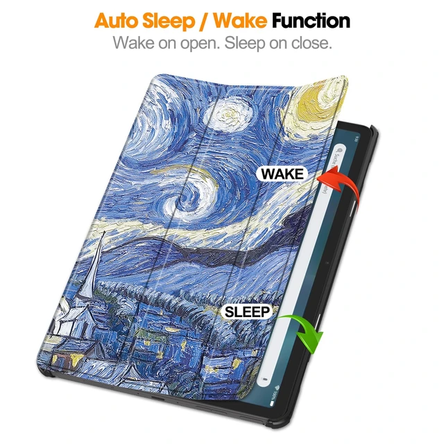 Alt view image 5 of 5 - UUcovers for Kindle Fire Max 11 Tablet Case (13th Generation, 2023 Release) 11" Slim Folio Trifold Stand Smart Hard Lightweight Cover for Fire Max 11 with Auto Wake/Sleep, Starry Night Van Gogh