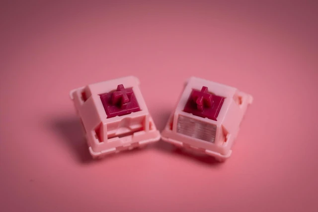 Alt view image 3 of 5 - KPREPUBLIC Sarokeys X Geon Strawberry Wine Red Switch V2 Linear Switch MX Stem for Gaming Mechanical Keyboard Pre Lubed Long Spring LY Y3 (Sarokeys Wine Red V2 Switch x110)
