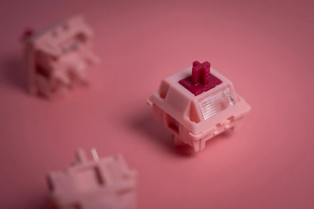 Alt view image 5 of 5 - KPREPUBLIC Sarokeys X Geon Strawberry Wine Red Switch V2 Linear Switch MX Stem for Gaming Mechanical Keyboard Pre Lubed Long Spring LY Y3 (Sarokeys Wine Red V2 Switch x110)