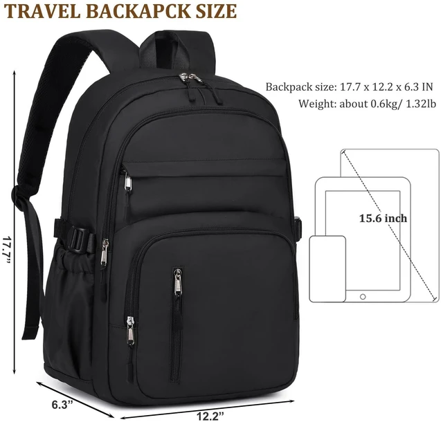 Alt view image 5 of 5 - JIANYA Laptop Backpack for College Women Travel Backpack Big Student School Bag, Water Resistant Fits 15.6" Notebook