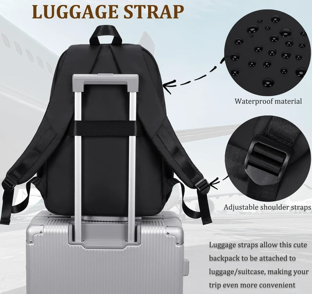 Alt view image 4 of 5 - JIANYA Laptop Backpack for College Women Travel Backpack Big Student School Bag, Water Resistant Fits 15.6" Notebook