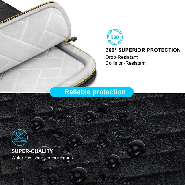 Alt view image 5 of 5 - Lacdo 360 Protective Laptop Shoulder Bag, 16 inch Laptop Bag for 16 inch MacBook Pro M5 Pro/Max A3428 A3429 (2026), M4/M3/M2/M1 A3403 A3186 A2991 A2780 A2485, 15 inch Surface Laptop 7th,Elegant Black
