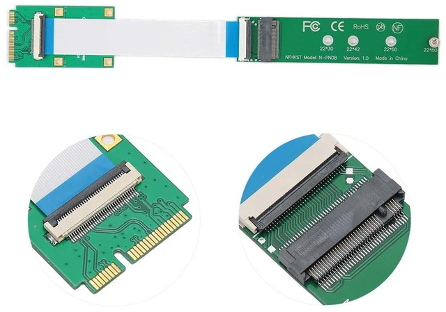Alt view image 4 of 5 - Mini PCIe Adapter Card to NVMe M.2 NGFF SSD for 2230/2242/2260/2280 M.2 Hard Drive