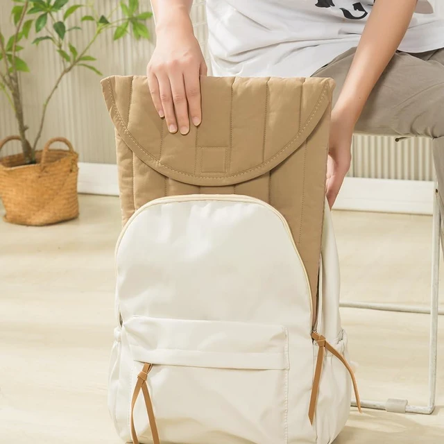 Alt view image 4 of 5 - Linpr Puffy Laptop Sleeve 15-16 Inch, Soft Laptop Case, Streak-Beige