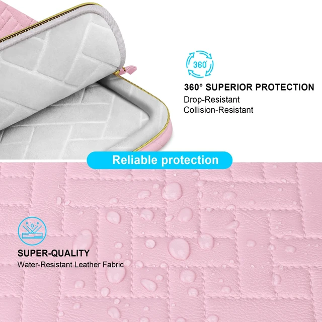 Alt view image 5 of 5 - Lacdo 360 Protective Laptop Shoulder Bag, 16 inch Laptop Bag for 16 inch MacBook Pro M5 Pro/Max A3428 A3429 (2026), M4/M3/M2/M1 A3403 A3186 A2991 A2780 A2485, 15 inch Surface Laptop 7th, Sakura Pink