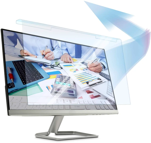 Main image of Premium Anti Blue Light Screen filter for 21.5 Inches Computer Monitor, Screen Filter Size is 12.5" Height x19.3" Width, Blocks Harmful Blue Light, Reduce Digital Eye Strain Help Sleep Better