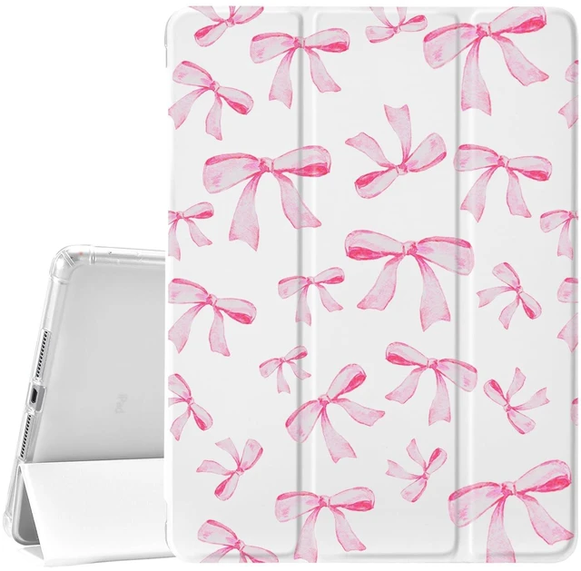 Main image of Idocolors Cute Bowknot Pad Case for 10.9 Inch iPad 2022/2025, Clear TPU Smart Stand Back Cover with Pencil Holder, for iPad 10th/11th Generation Auto Wake/Sleep Shockproof Protective Case