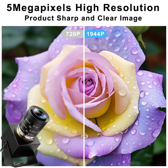 Alt view image 5 of 5 - IFWATER 5MP Global Shutter USB Camera 1944P@50fps High-Speed Webcam with 3.6-10mm 3X Manual Zoom Lens Ideal for Lightburn, Motion Capture, Face Recognition & QR Code Scanning