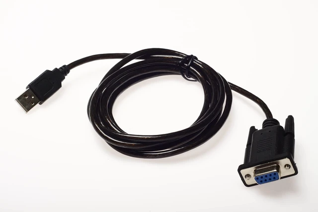 Main image of Wirenest USB to Null Modem RS-232 Serial Adapter, FTDI Chipset, Durable Molded DB9 Female Connector, Compatible with Windows, Mac, Linux