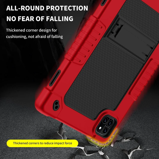 Alt view image 5 of 5 - for Callsky-Tab Cpad 10 10.1 inch Case with 2 Pcs Screen Protector,Shockproof Case with Shoulder Strap Kickstand Cover for Callsky-Tab Ctab 10/Cpad 10 10.1 inch Tablet (Red/Black)