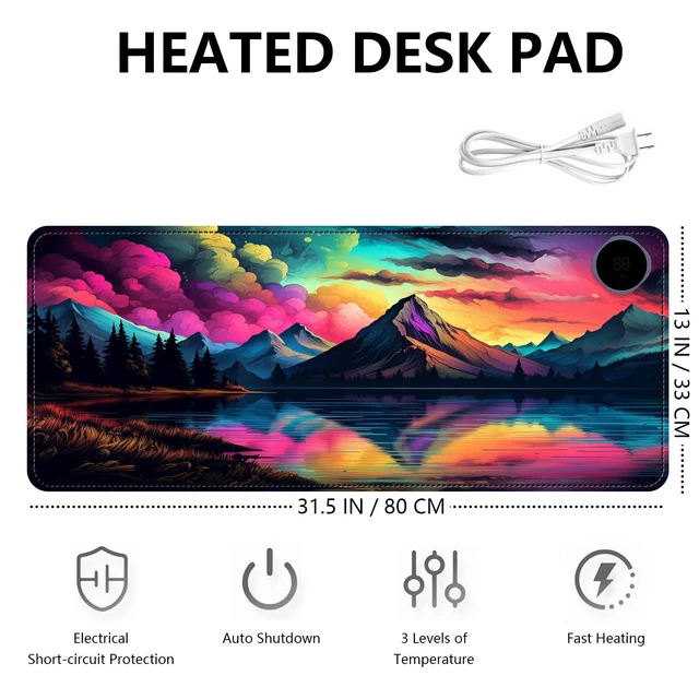 Alt view image 2 of 5 - Heated Mouse Pad with 3 Levels HeatedColorful Scenery