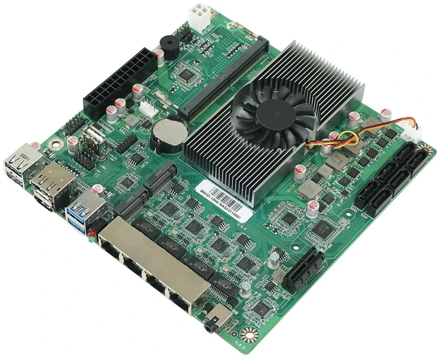 Alt view image 2 of 5 - HKUXZR N100 Industrial Motherboard NAS 4 Cores 4 Threads Low Power Processor 4x2.5G i226 Network M.2 Slot 6xSATA DP HDMI 2.0 PCIE 1 .1*M2_ SSD NVME/NGFF+ 1*M.2_ NVME