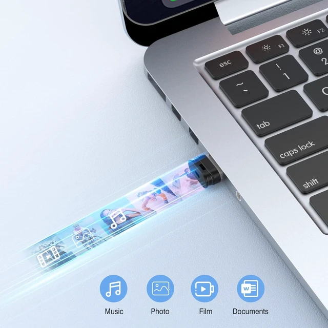 Alt view image 3 of 5 - K&ZZ 64GB Flash Drive 5 Pack 64 GB Low Profile USB Flash Drive with Lanyard Mini USB Drive 64G Small Thumb Drive Memory Stick with Keychain, Black