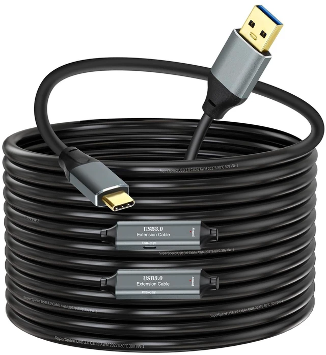 Main image of GOSYSONG USB 3.0 A to C Cable 30ft, 5Gbps Super Speed USB 3.0 Cable Compatible with VR,Xbox,Laptop,Camera,Docking Station,SSD and More