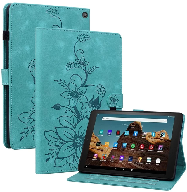 Main image of KEFBWAO Case for All-New Fire HD 10 and 10 Plus Tablet (13th/11th Generation, 2023/2021 Release), Magnetic Clasp Stand Leather Case with Pen Holder, Green