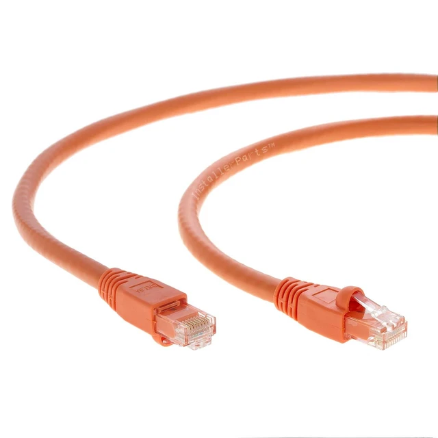 Alt view image 4 of 5 - InstallerParts Ethernet Cable CAT6A Cable UTP Booted 35 FT - Orange - Professional Series - 10Gigabit/Sec Network/High Speed Internet Cable, 550MHZ