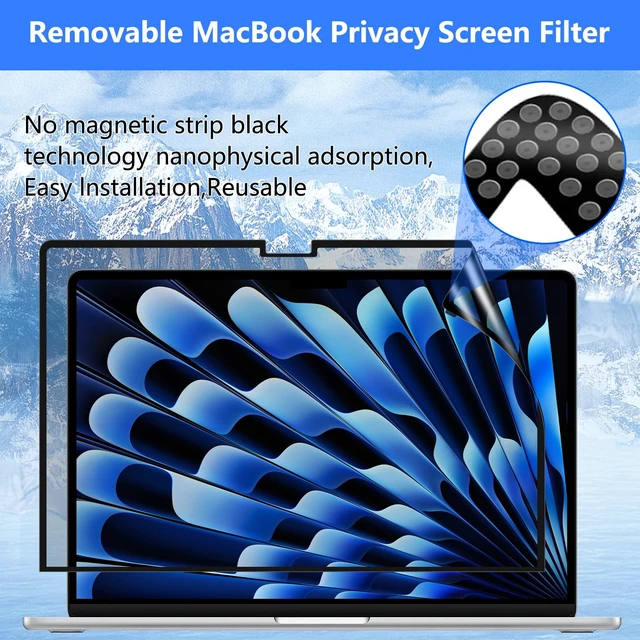 Alt view image 3 of 5 - Removable Privacy Screen for MacBook Air 15 inch (2023-2026, M2,M3,M4,M5)