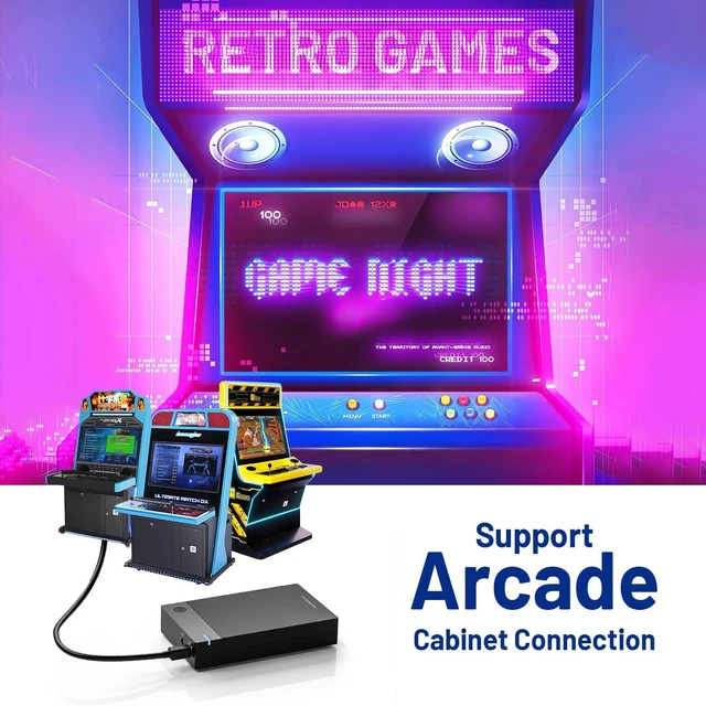 Alt view image 5 of 5 - Kinhank 12TB Retro Gaming Hard Drive with 96,000+ Games,External Retro Game Hard Drive with 400+ Emulators,USB 3.0 HDD External Game Drive for PC for Win-7/8/10/11,Gifts for Men