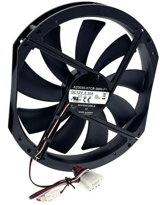 Main image of Large Size Air Flow Computer Case Fan,230mm 23cm 12V Mute Low Noise Cooling,230X200X30mm A23030-07CB-3MN-F1 DF2303012SELN