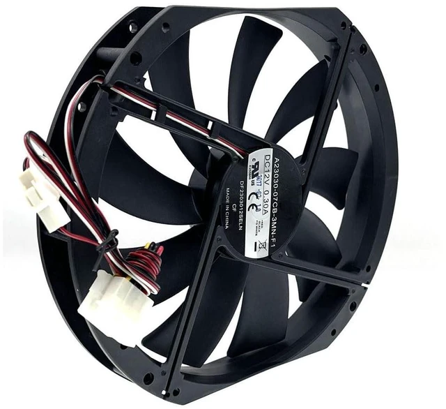 Alt view image 2 of 3 - Large Size Air Flow Computer Case Fan,230mm 23cm 12V Mute Low Noise Cooling,230X200X30mm A23030-07CB-3MN-F1 DF2303012SELN
