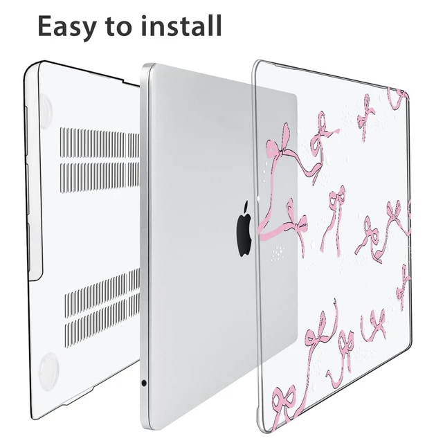 Alt view image 5 of 5 - HOHAIYOO Compatible with MacBook Air 13.6 inch Case 2026 2025 2024-2022 Release M5 A3449 M4 A3240 M3 A3113 M2 A2681 with Touch ID, Plastic Hard Shell&Keyboard Cover&Screen Protector&Webcam Cover, Bows