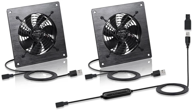 Main image of Xiaoqijia Dual 120mm Silent Cooling Fan ^^ 5V/12V USB/DC 6-Speed