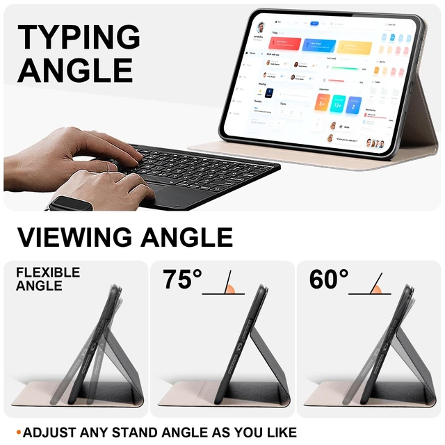 Alt view image 5 of 5 - XFYKJIN Case for iPad Pro 12.9 in 6th/5th/4th/3th Gen, Black