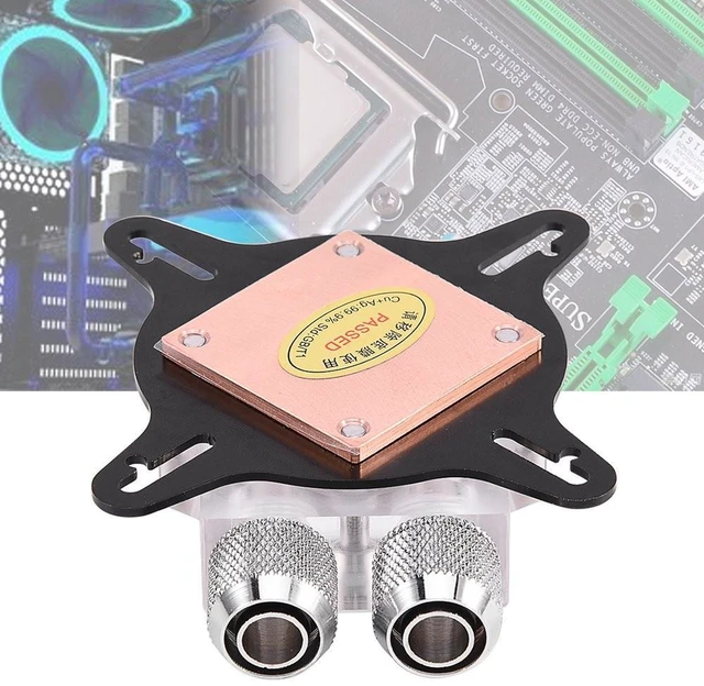 Alt view image 3 of 5 - GPU Water Cooling Block for CPU, 40mm Copper Base Cool Inner Channel, for Digital RGB DIY PC with Waterway Component
