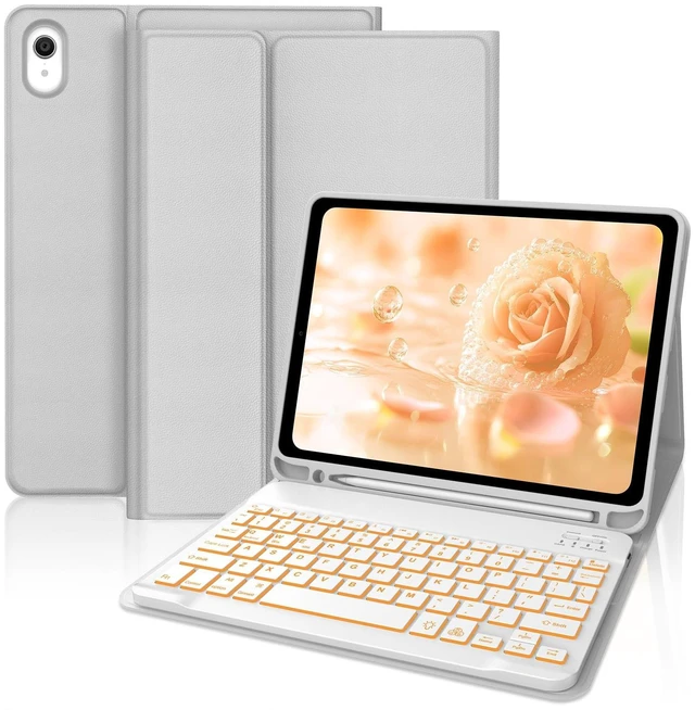 Main image of IVEOPPE for iPad 11th 10th Generation Case with Keyboard with Pencil Holder
