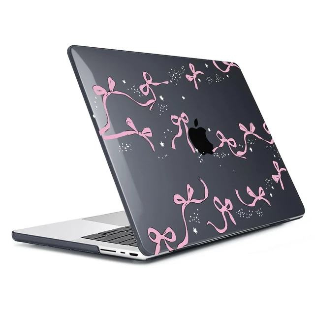 Alt view image 3 of 5 - HOHAIYOO Compatible with MacBook Pro 14 inch Case 2026-2021 M5 M4 M3 M2 M1 A3426 A3427 A3434 A3112 A3185 A3401 A2918 A2992 A2779 A2442, Hard Shell with Keyboard Film&Screen Film&Webcam Cover, Bows-b